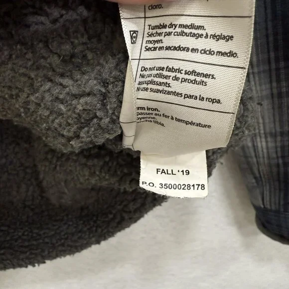 Carhartt Jacket Mens Medium Sherpa Lined Plaid Shirt Coat Workwear Fall 2019 - Picture 10 of 16